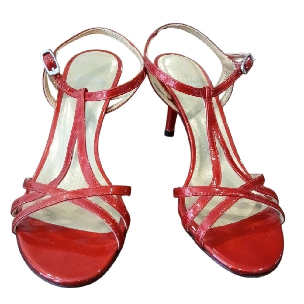 Barely used Stuart Weitzman sz 6.5 Elegant Red Strappy Heels